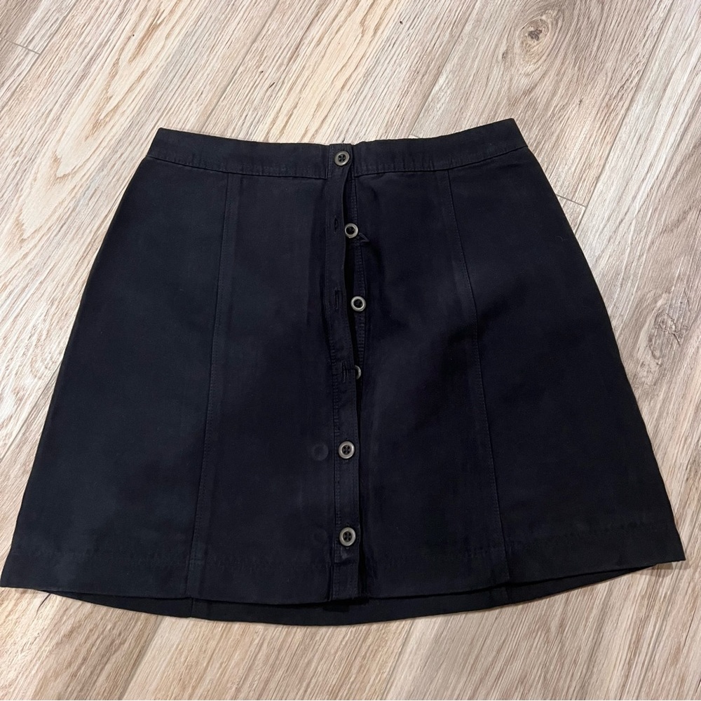 hollister black suede mini skirt size small